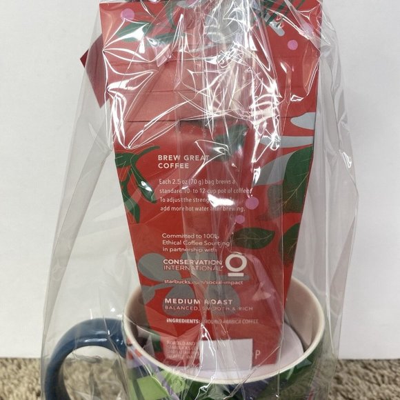 Starbucks Holiday Blend Coffee And Green Starbucks Ceramic Mug 18oz Gift Set - Picture 7 of 9